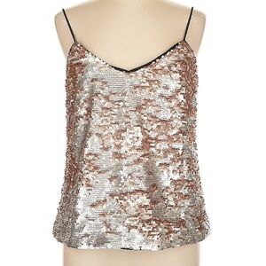 NWT 1.State camisole in cream and silver sequins - size small